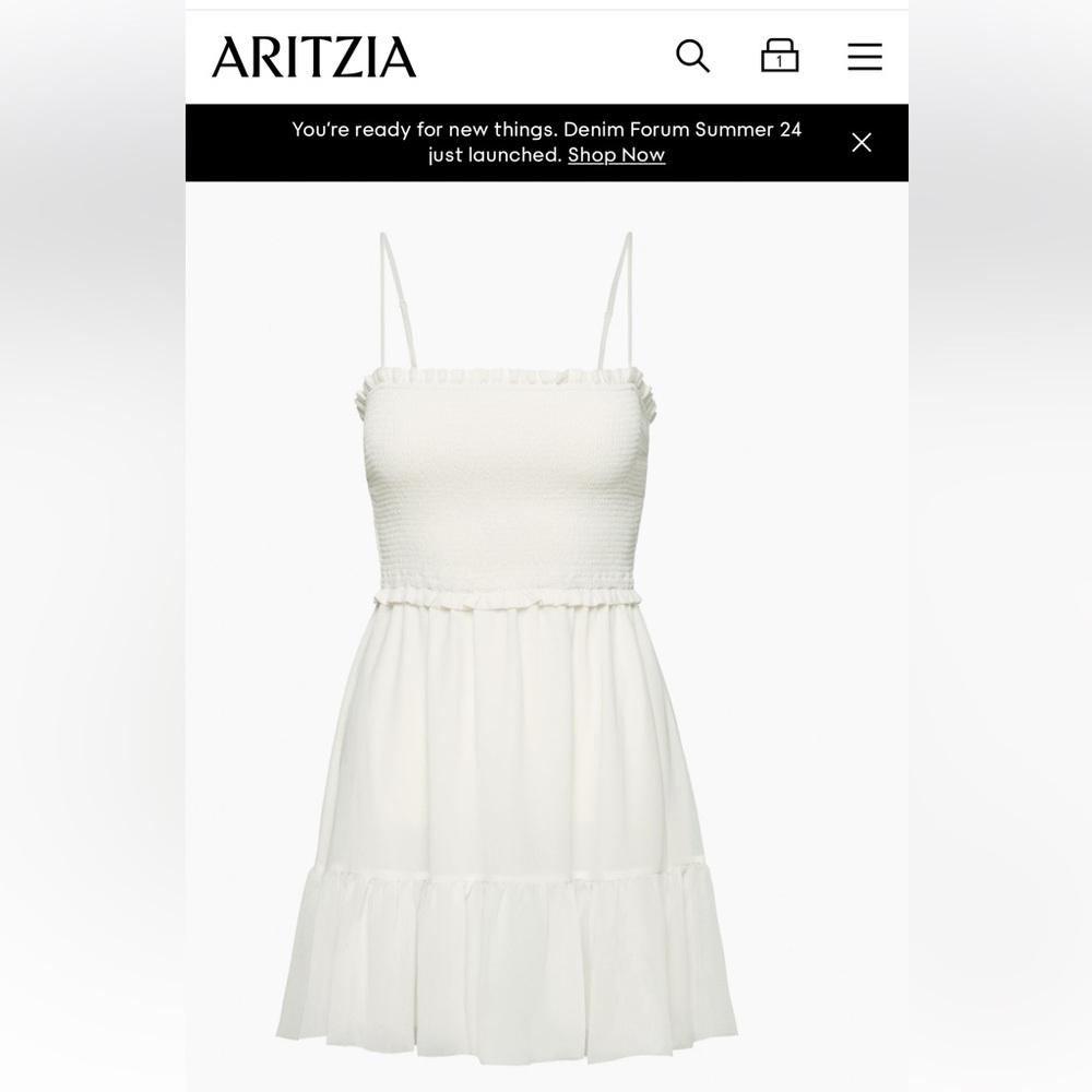 Aritzia Wilfred tempest sleeveless mini dress sz med